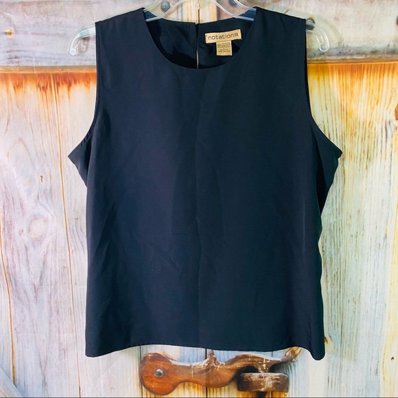 Notations Tops - EUC Notations Sleevless Camisole Top Black Large